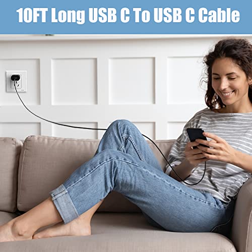 S23 S22 Ultra Samsung Fast Charger 25W Type C Charger USB-C Super Fast Charging Block with 10FT Android Phone Charger Cable for Samsung Galaxy S23/S22/S21/S20/Plus/Ultra/FE/Note 20/10/Z Fold/Flip/A17