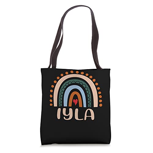 Iyla Name Personalized Funny Women Rainbow Iyla Tote Bag