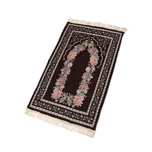 Beisto Muslim Prayer Rug - Prayer Mat for Men Women - Muslim Worship Blanket Islamic Religion Teaching Rug Supplies, Brown, 70*110cm