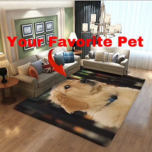 Custom Rug Design Your Photo Logo Text Personalized Door Mat Soft Anti Slip Washable Decorative Area Carpet for Home Bedroom Living Room Office Upgrade Models 36 x 24 in