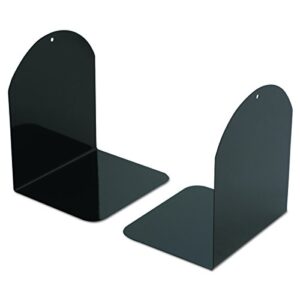 universal 54071 magnetic bookends, 6 x 5 x 7, metal, black (pack of 2)