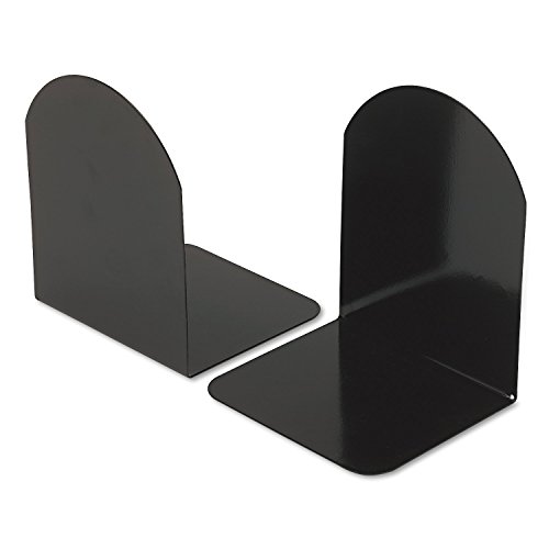 Universal 54071 Magnetic Bookends, 6 x 5 x 7, Metal, Black (Pack of 2)