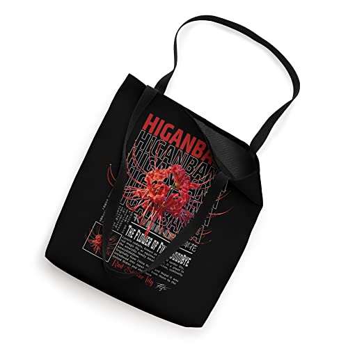 Higanbana Flower Red Spider Lily in Grunge Anime Aesthetic Tote Bag