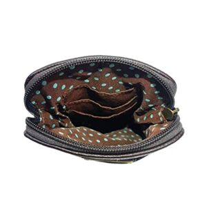 CHALA Hobo Style Large Bag Shoulder Purse with & Chala Zip Wallet Combo Set (Black_ Teal Paw Hobo & Crossbody Combo)