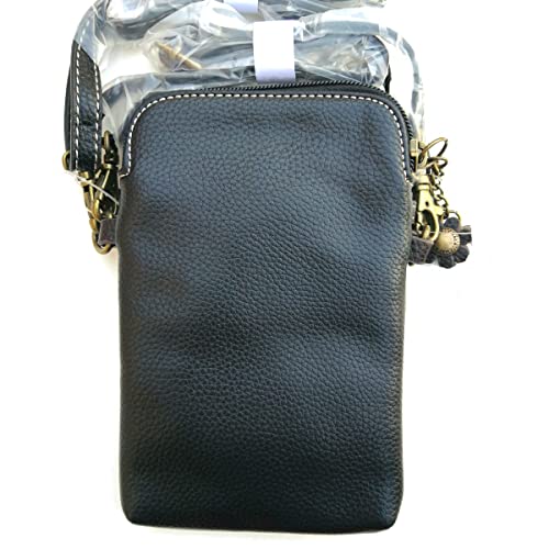 CHALA Hobo Style Large Bag Shoulder Purse with & Chala Zip Wallet Combo Set (Black_ Teal Paw Hobo & Crossbody Combo)