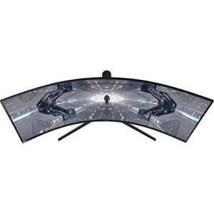 SAMSUNG 49” Odyssey G9 Gaming Monitor, 1000R Curved Screen, QLED, Dual QHD Display, 240Hz, NVIDIA G-SYNC and FreeSync Premium Pro, LC49G95TSSNXZA, Black