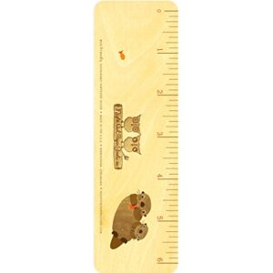 Emmit & Eli Otters Wood Bookmark/Ruler by Night Owl Paper Goods