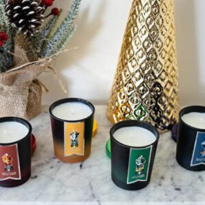 Harry Potter Hogwarts House Scented Soy Wax Candles, Set of 4 with Unique Fragrances | 20-Hour Burn Time | Home Decor Housewarming Essentials, Wizarding World Gifts and Collectibles