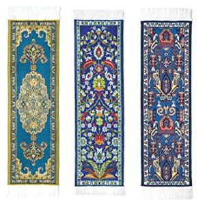 Oriental Carpet Bookmarks Tientsin - Authentic Woven Carpet - RUG BOOKMARKS - Beautiful, Elegant, Woven Cloth Bookmarks! Best Gifts for Men Women Adults Teens Teachers & Librarians!