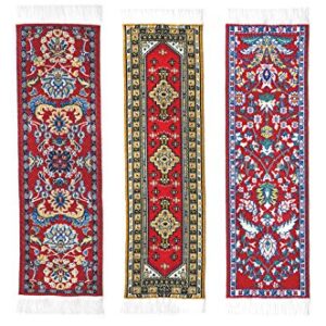 Oriental Carpet Bookmarks Tientsin - Authentic Woven Carpet - RUG BOOKMARKS - Beautiful, Elegant, Woven Cloth Bookmarks! Best Gifts for Men Women Adults Teens Teachers & Librarians!