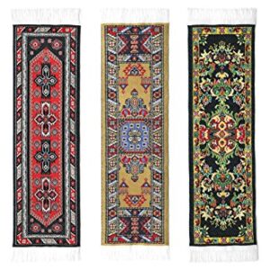 Oriental Carpet Bookmarks Tientsin - Authentic Woven Carpet - RUG BOOKMARKS - Beautiful, Elegant, Woven Cloth Bookmarks! Best Gifts for Men Women Adults Teens Teachers & Librarians!