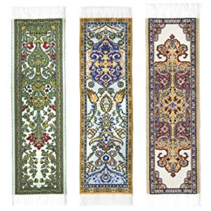 Oriental Carpet Bookmarks Tientsin - Authentic Woven Carpet - RUG BOOKMARKS - Beautiful, Elegant, Woven Cloth Bookmarks! Best Gifts for Men Women Adults Teens Teachers & Librarians!