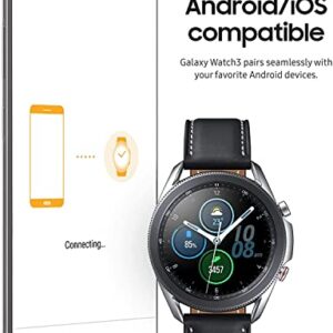 Samsung Galaxy Watch3 GPS Smartwatch 45mm, Mystic Silver (Renewed)