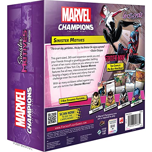 Marvel Champions The Card Game Sinister Motives Campaign Expansion | Strategy Card Game for Adults and Teens | Ages 14+ | 1-4 Players | Avg. Playtime 45-90 Mins | Made by Fantasy Flight Games