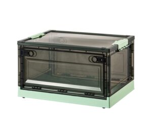 foldable plastic storage box medium (40l) 47 x 35 x 24 cm grey green medium – 47 x 35 x 24 cm (40l) 3042 0