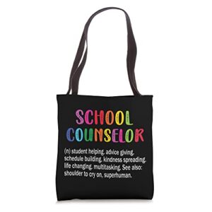 school counselor definition | school counselor appreciation tote bag