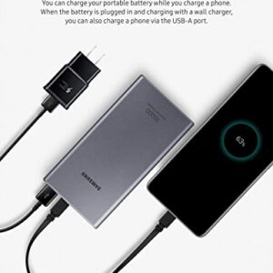 SAMSUNG 10,000 mAh Super Fast 25W Portable Charger Battery Pack USB-C , Silver (US Version with Warranty)