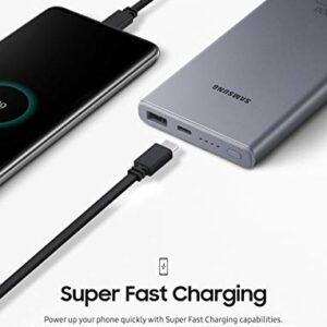 SAMSUNG 10,000 mAh Super Fast 25W Portable Charger Battery Pack USB-C , Silver (US Version with Warranty)