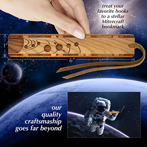 Planets Orbiting Outer Space Mercury Venus Mars Juniper Saturn Uranus Neptune Pluto Engraved Wooden Bookmark - Also Available with Personalization - Made in USA