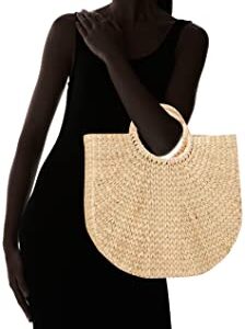 The Drop Women's Jileen Top Handle Straw Bag, Natural, One Size