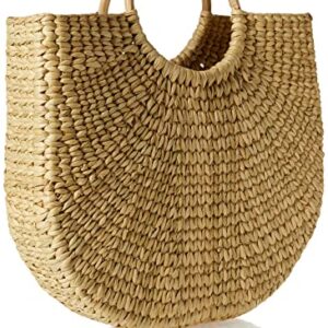 The Drop Women's Jileen Top Handle Straw Bag, Natural, One Size