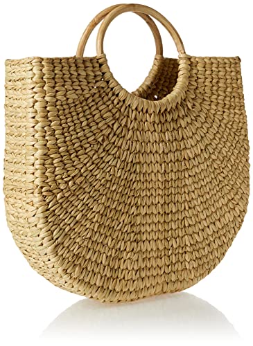 The Drop Women's Jileen Top Handle Straw Bag, Natural, One Size