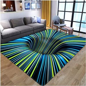 coryuee large 3d optical illusion rug colorful vortex trippy realistic area rugs for living room bedroom floor mats 79 in x 55 in
