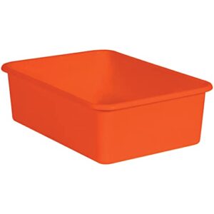 teacher created resources® orange large plastic storage bin