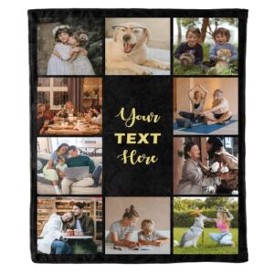 personalized photo blanket for couples, friends, family for birthday, anniversary, christmas, thanksgiving, custom collage and text blanket gifts, soft and warm premium quality blanket, printed in usa