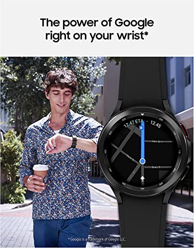 Samsung Electronics Galaxy Watch 4 Classic 46mm Smartwatch with ECG Monitor Tracker for Health Fitness Running Sleep Cycles GPS Fall Detection LTE US Version, Black (Renewed)