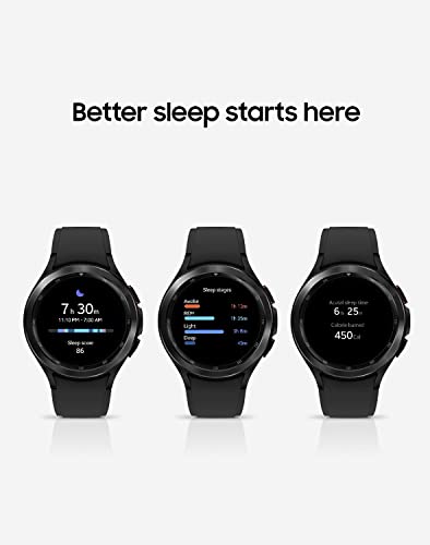 Samsung Electronics Galaxy Watch 4 Classic 46mm Smartwatch with ECG Monitor Tracker for Health Fitness Running Sleep Cycles GPS Fall Detection LTE US Version, Black (Renewed)