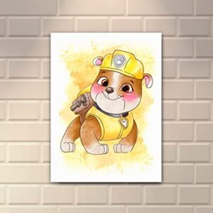 OzWood Crafts- Paw Patrol Wall Decor Poster Prints, Set of 6 FRAMELESS (8''x10''), Paw Patrol room decor for boys, Paw Set of 6 (8inchx10inch)