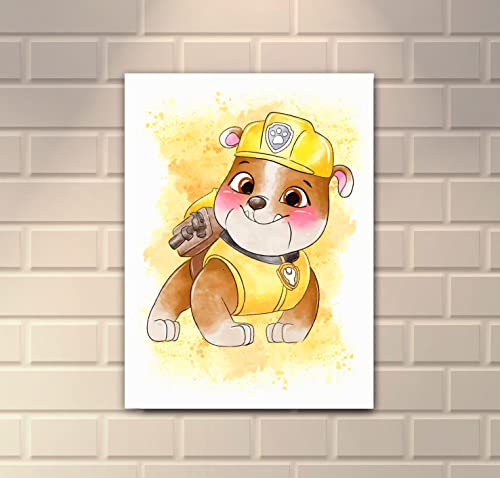 OzWood Crafts- Paw Patrol Wall Decor Poster Prints, Set of 6 FRAMELESS (8''x10''), Paw Patrol room decor for boys, Paw Set of 6 (8inchx10inch)