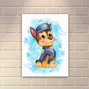 OzWood Crafts- Paw Patrol Wall Decor Poster Prints, Set of 6 FRAMELESS (8''x10''), Paw Patrol room decor for boys, Paw Set of 6 (8inchx10inch)