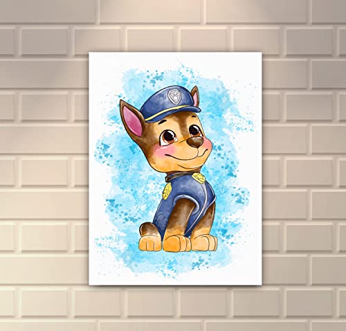 OzWood Crafts- Paw Patrol Wall Decor Poster Prints, Set of 6 FRAMELESS (8''x10''), Paw Patrol room decor for boys, Paw Set of 6 (8inchx10inch)