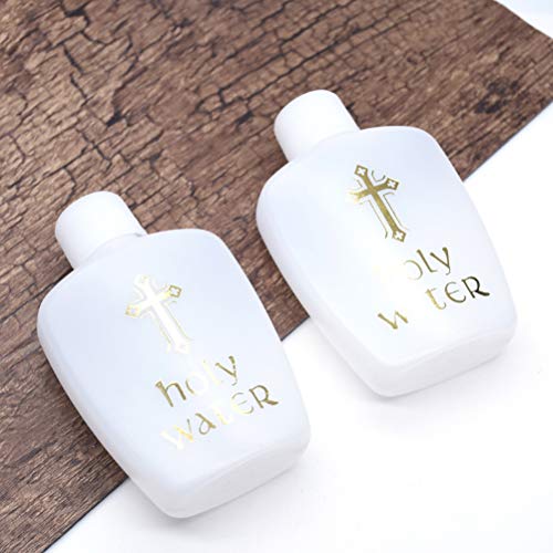 Eyomii 60 Pcs 60Ml Holy Water Bottles Refillable White Holy Water Bottles Holy Water Bottles with Screw Lid Empty Holy Water Bottles for Easter Party Church.