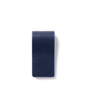 leatherology navy blue magnetic bookmark