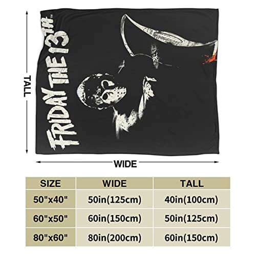 Horror Movie Blanket for Adults Ĵáŝŏň Halloween Ṽŏŏŕĥèèŝ Blankets Sofa Bed Couch Chair Soft Fleece Horror Blankets and Throws 50"x40"