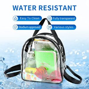 Mildbeer Clear Bag Stadium Approved Clear Mini Backpack, Clear Concert Backpack Purse, Clear Stadium Bag, Festival Bag