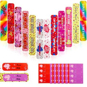 48 pack valentine’s day magnetic bookmark for kids women with 48 valentine’s stickers assorted stationery rewards gifts in 12 different designs book reading accessories classroom party supplies