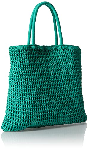 The Drop Women's Alora Crochet Small Tote, Jade, One Size