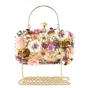 jiajia 3815 women’s purses handbags envelope clutch bags rhinestone 3d sequins wedding evening bag,champagne