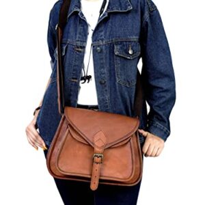 Ruzioon Leather Crossbody Purse Women Shoulder Bag Satchel Ladies Travel Purse Genuine Leather