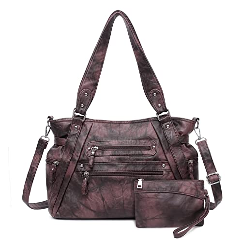 Hobo Bags for Women Handbags Large Ladies Tote Bucket Bag Washed Leather Shoulder Bags Crossbody Purse