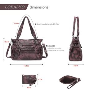 Hobo Bags for Women Handbags Large Ladies Tote Bucket Bag Washed Leather Shoulder Bags Crossbody Purse