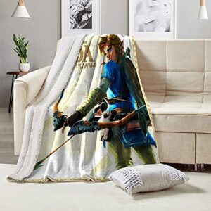 ultra soft anime blanket warm home decor air conditioning throw blanket for bed sofa couch 80”x60”