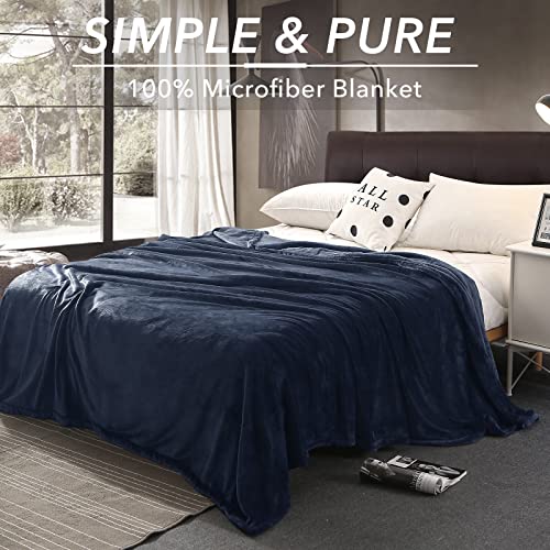 LBRO2M Flannel Fleece Bed Blanket, King Size Super Soft Warm Fuzzy Microfiber Velvet Plush Throw Lightweight Cozy Couch Blankets, All Season Use