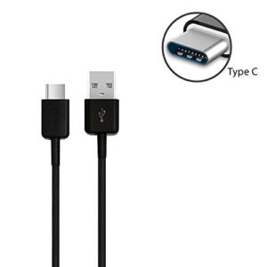 Samsung Genuine Galaxy S8 100% Original Type C USB Data Cable, EP-DG950CBE Charging Cable for all Samsung Fast Charge Charger Cable – Black (NO RETAIL PACKAGING) (BULK PACKAGED)