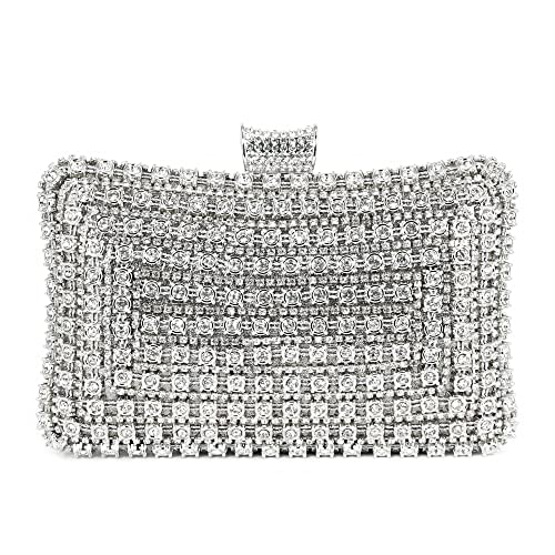 Naimo Womens Sparkly Rhinestone Clutch Purse Bling Crystal Evening Bag Handbag for Wedding Party Prom Bride