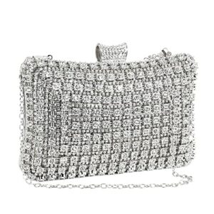 Naimo Womens Sparkly Rhinestone Clutch Purse Bling Crystal Evening Bag Handbag for Wedding Party Prom Bride